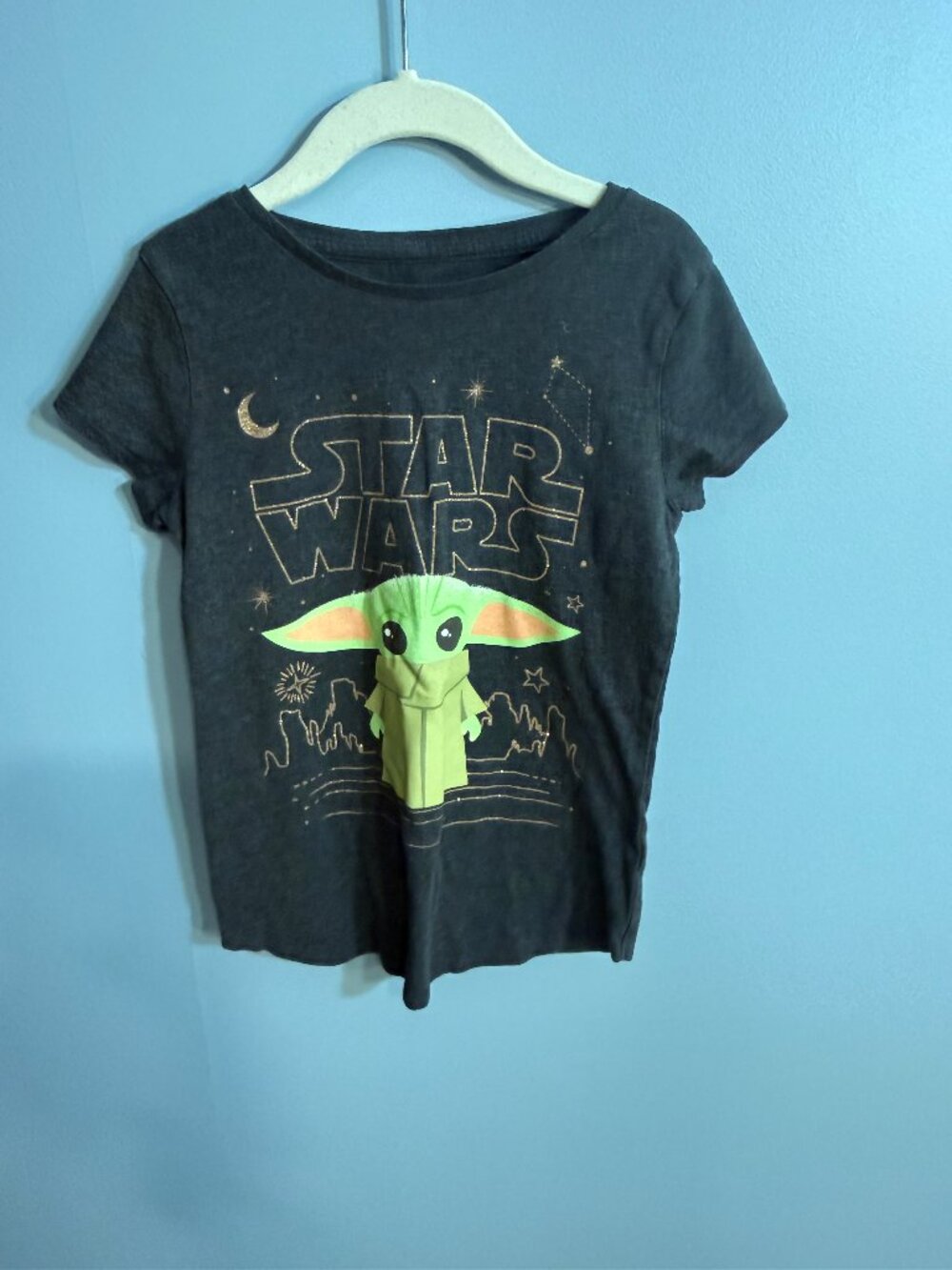 Girl's Gray Star Wars Grogu T-Shirt